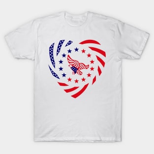 Independent Murican Patriot Flag Series (Heart) T-Shirt
